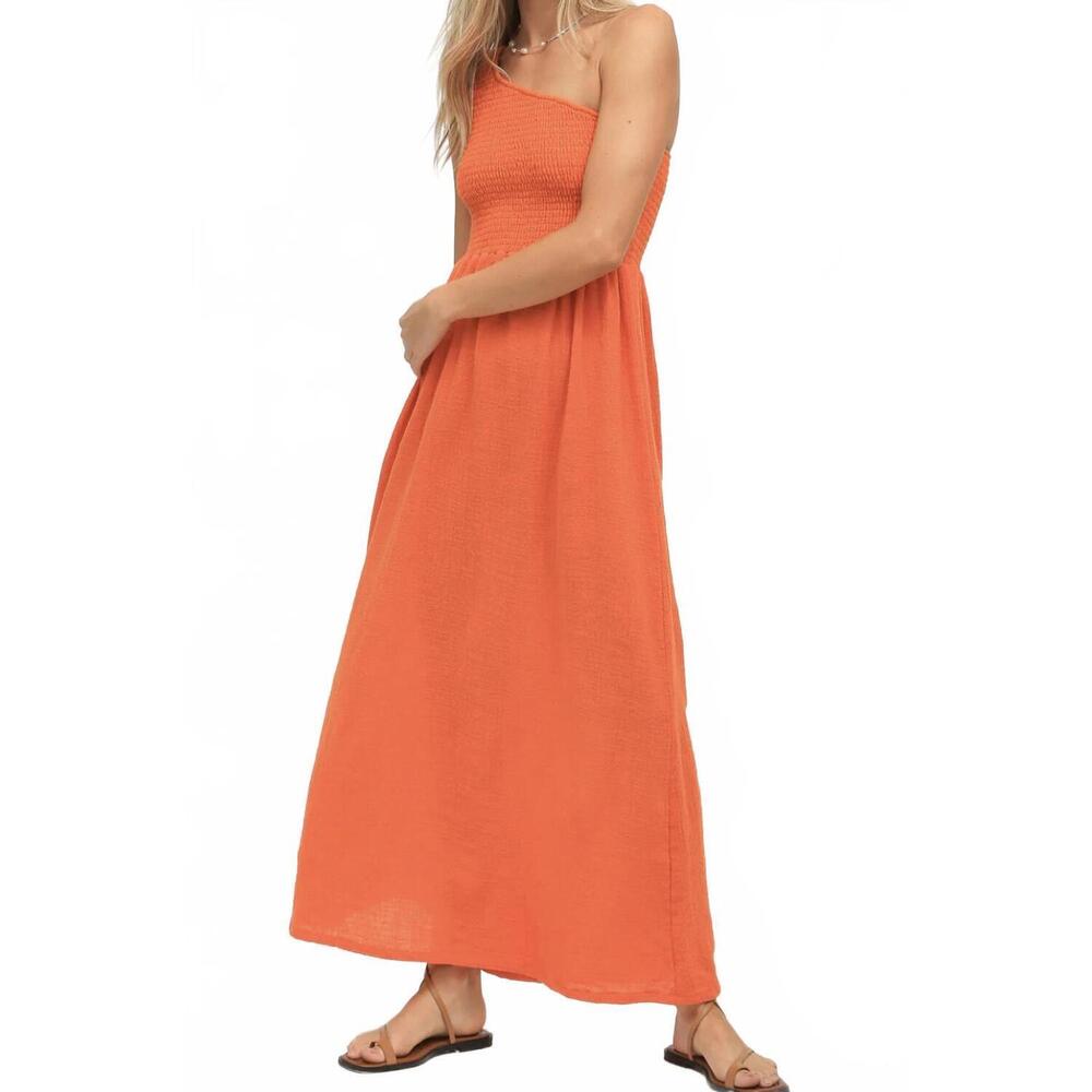 NEW ELECTRIC & ROSE cleo gauze dress in orange